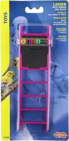 img 1 attached to 🦜 Enhance your small bird's habitat with the Living World Plastic Ladder: Mirror & Bead Accessory