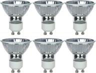 sunlite series halogen 35w mr16 flood light bulbs - pack of 6, gu10 base, 3200k bright white - 120v, 6 count logo