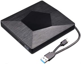 img 4 attached to 📀 Ultra Slim USB 3.0 and Type-C External Blu Ray DVD Drive Burner by Wihool for Mac OS, Windows xp/7/8/10, Laptop PC - Black