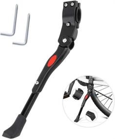 img 2 attached to 🚲 Adjustable Alloy Universal Bike Kickstand | Rear Side Bicycle Stand for 24-26" 700C Mountain Bike, Road Bike, BMX, MTB, City Bike, Kids Bike, Sports Bike & Adult Bike