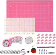 🧵 rdutuok 45mm rotary cutter set quilting kit, 6 replacement blades, a3 cutting mat(18x12&#34;), acrylic ruler, sewing pins, cushion, craft knife set and craft clips - perfect for sewing, crafting, patchworking logo