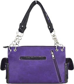 img 1 attached to 👜 Стильные западные сумки с крестом из страз: набор сумок и кошельков для ношения оружия для женщин - сумка через плечо в стиле кантри.