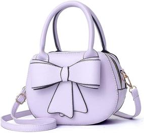 img 4 attached to Bowknot Handbag Leather Shoulder Top Handle Women's Handbags & Wallets for Totes