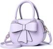 bowknot handbag leather shoulder top handle women's handbags & wallets for totes logo