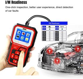 img 3 attached to 🔋 KW681 12V 2в1 OBD2 Тестер батареи: автомобильный тестер нагрузки на батарею и диагностическое оборудование для мотоцикла, автомобиля и грузовика - тест системы запуска и зарядки, EOBD диагностический проверяющий, цифровой дисплейный анализатор батареи