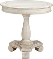 🏺 pair of signature design by ashley mirimyn chipped white end cottage style accent tables - pack of 2 logo