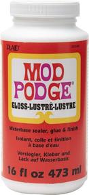 img 4 attached to Mod Podge CS11202 Waterbase Sealer, Glue & Decoupage Finish, 🎨 16 oz, Gloss - High-performing Craft Essential for a Flawless Finish!