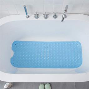 img 2 attached to 🛁 Riipoo Bathtub Mat: Non-Slip Shower Mat for a Safe Bathroom | Large Bath Mat, 39 x 16 Inches