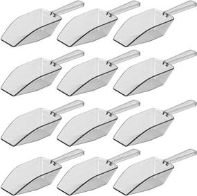 img 4 attached to 🥄 12 Pack of 6.5” Medium Kitchen Scoops – Clear Plastic Acrylic Scoops for Wedding Desserts, Candy Buffet, Ice Cream, Protein Powders, Coffee, Tea, Flour