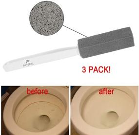 img 1 attached to 🚽 FAYERXL Toilet Pumice Stone with Long Handle - Limescale Remover Wand for Bath, Pool, Tiles, Grill, Oven, Kitchen, Household Cleaning - 3 Pack!
