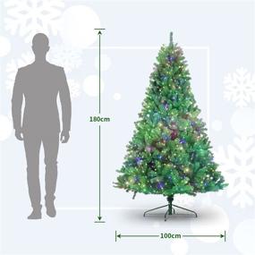 img 2 attached to 🎄 Premium 6ft Green Artificial Christmas Tree with 900 Branch Heads: Easy Assembly & Metal Foldable Base for Perfect Home, Office, or Party Decoration