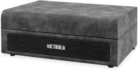 img 1 attached to Victrola Vintage 3-Speed Bluetooth Portable Suitcase Record Player: Upgraded Sound, Built-in Speakers, Extra Stylus, Lambskin