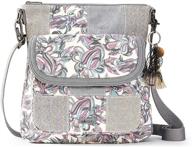 🦋 sakroots butterfly bloom flap crossbody: women's handbags, wallets, and crossbody bags logo