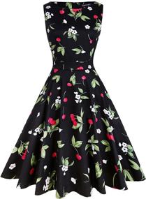 img 4 attached to 🌸 OWIN Vintage Floral Cocktail for Women: Timeless Elegance in Women's Clothing