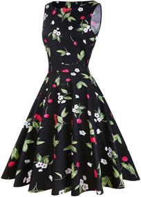 img 3 attached to 🌸 OWIN Vintage Floral Cocktail for Women: Timeless Elegance in Women's Clothing