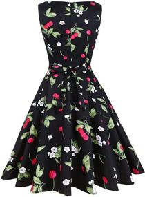 img 2 attached to 🌸 OWIN Vintage Floral Cocktail for Women: Timeless Elegance in Women's Clothing