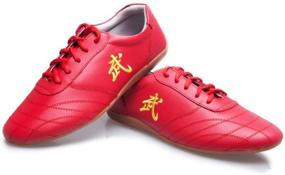 img 3 attached to Men's US10 5 Length Leather Martial Boxing Shoes