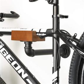 img 1 attached to Bike Wall Mount: Premium 🚴 Wood Hanger for Indoor/Garage Bicycle Storage