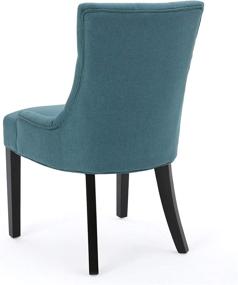 img 2 attached to Стильные и удобные: набор из 2 стульев для обеденной зоны из ткани Dark Teal от Christopher Knight Home.