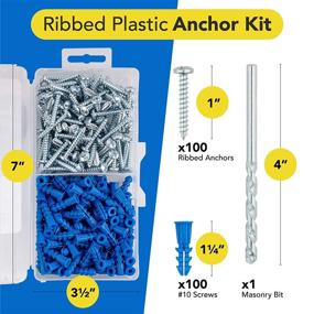 img 3 attached to 🔒 Ribbed Plastic Drywall Anchor Masonry: Secure your walls confidently