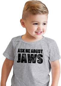 img 3 attached to 🦈 Toddler Funny Shark Movie Jaws Tshirt - Interactive Flip Up Tee for Kids - Ask Me!