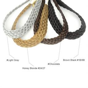 img 2 attached to FiATranslate into Russian this product title: "Enhance Your Style with a Hair Beauty 8 Plaited Braided Headband Hair Band: Synthetic Hairpieces Braid Wig with Elastic Strap – Piano Two Tone Colors Accessories for Women and Girls (Wide 1.2 Inch), Available in #Chocolate-8"н.) Усилите свой стиль с банданой для волос с 8 оплетенными косами HairBeauty: Синтетический парик-плетение с эластичным ремешком - Фортепиано двухцветные аксессуары для женщин и девочек (шириной 1.2 дюйма), доступен в цвете #Chocolate-8".