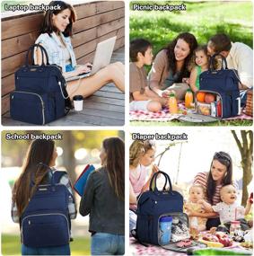 img 3 attached to Lunch Backpack Insulated Cooler Laptop Backpacks