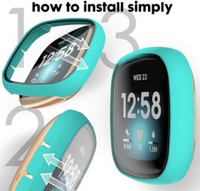 img 1 attached to KPYJA 10-Pack Tempered Glass Screen Protector: Ultimate Protection for Fitbit Versa 3/Sense Smart Watches