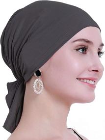 img 4 attached to 🎗️ OSVYO Bamboo Chemo Headscarf for Women with Hair Loss - Slip-On Turbans for Cancer Patients - Sealed Packaging