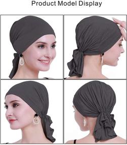 img 3 attached to 🎗️ OSVYO Bamboo Chemo Headscarf for Women with Hair Loss - Slip-On Turbans for Cancer Patients - Sealed Packaging