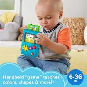 img 3 attached to 🎮 Fisher-Price Смех и обучение Лил 'Геймер: Образовательная музыкальная игрушка для младенцев и малышей, синяя - от 6 до 36 месяцев