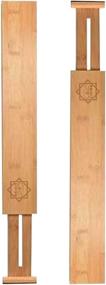 img 4 attached to 🗂️ S&C Living Large Set of 2 – Best Bamboo Drawer Dividers (17.5-22 IN) - Adjustable & Expandable Separators - Ideal for Organizing Kitchen, Bedroom, Bathroom, Dresser & Office - Top-rated and SEO-friendly