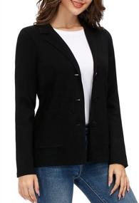 img 3 attached to Effortlessly Chic: Women's Lightweight Classic Front Blazer - Ideal for Suiting & Blazers