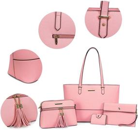 img 2 attached to 👜 Stylish and Versatile CHANRS KEATN Women's Handbags: Fashionable Tote, Shoulder Bags, Satchel Purses, 4pcs Handbag Set