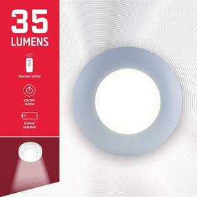 img 3 attached to Energizer 38913 2-Pack Wireless Remote Controlled Puck Lights - Easy Installation, No Wiring Needed - Perfect for Under Cabinet & Bedroom - 35 Lumens, Battery Operated (White)