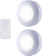 energizer 38913 2-pack wireless remote controlled puck lights - easy installation, no wiring needed - perfect for under cabinet & bedroom - 35 lumens, battery operated (white) логотип