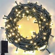 🎄 yiqu extendable super-long 95ft 240 led christmas string lights outdoor/indoor, green wire xmas lights plug in string lights for decorations party wedding garden (warm white) логотип