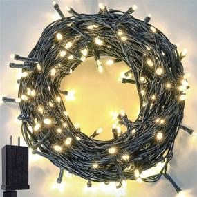 img 4 attached to 🎄 YIQU Extendable Super-Long 95FT 240 LED Christmas String Lights Outdoor/Indoor, Green Wire Xmas Lights Plug in String Lights for Decorations Party Wedding Garden (Warm White)