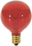 🔴 satco s3833 10w g12.5 incandescent candelabra base light bulb, 120v, transparent red логотип