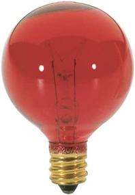 img 2 attached to 🔴 Satco S3833 10W G12.5 Incandescent Candelabra Base Light Bulb, 120V, Transparent Red