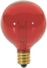 img 1 attached to 🔴 Satco S3833 10W G12.5 Incandescent Candelabra Base Light Bulb, 120V, Transparent Red