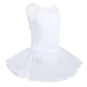 img 3 attached to 🩰 YiZYiF Camisole Sequined Dancing Lyrical Dress for Girls - Asymmetric Ballerina Skirt Dancewear