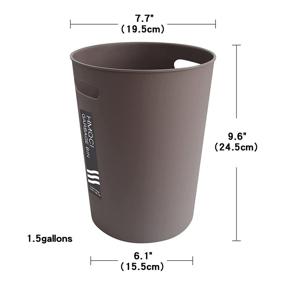 img 2 attached to HMQCI Small Trash Can Round Plastic Wastebasket Bath