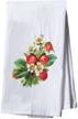 strawberry style flour kitchen towel logo