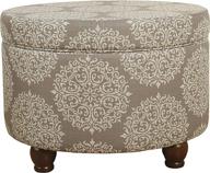 🏺 brown medallion storage ottoman by homepop logo