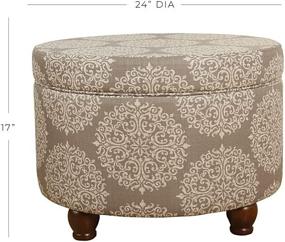 img 1 attached to 🏺 Brown Medallion Storage Ottoman by HomePop