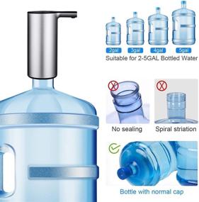 img 2 attached to Convenient Wireless Rechargeable Auto Bottled Water Pump with Volume Control - Dispense Water Easily from Gallon Bottles