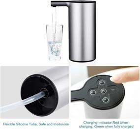 img 3 attached to Convenient Wireless Rechargeable Auto Bottled Water Pump with Volume Control - Dispense Water Easily from Gallon Bottles