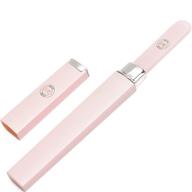 💅 top-rated crystal glass nail file with protective travel case - ideal for salon-quality manicures, perfect for natural, gel, and acrylic nails - superior to emery boards - pink 2mm logo