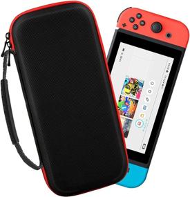img 3 attached to 🎮 Ztotop Case and Tempered Glass Screen Protector for Nintendo Switch - Portable Travel Carrying Case, Slim Protective Hard Shell for Switch Console &amp; Controller Accessories (10 Game Holder), Streak Red